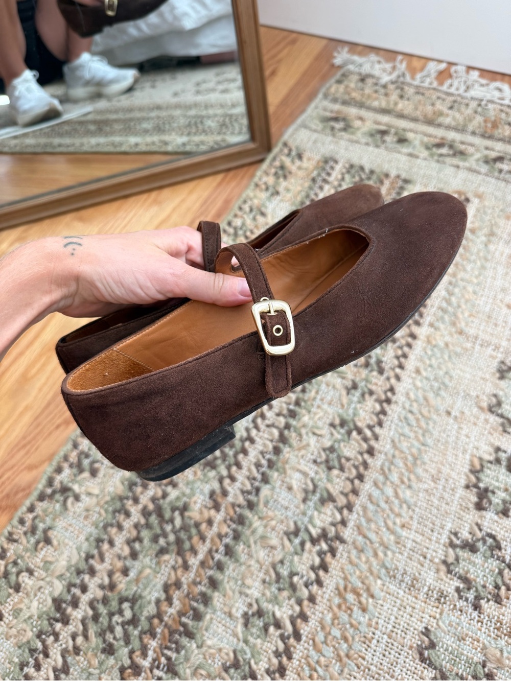 Sezane Valentin Low Ballerinas Mocha - Size 8 - Picture 4 of 9